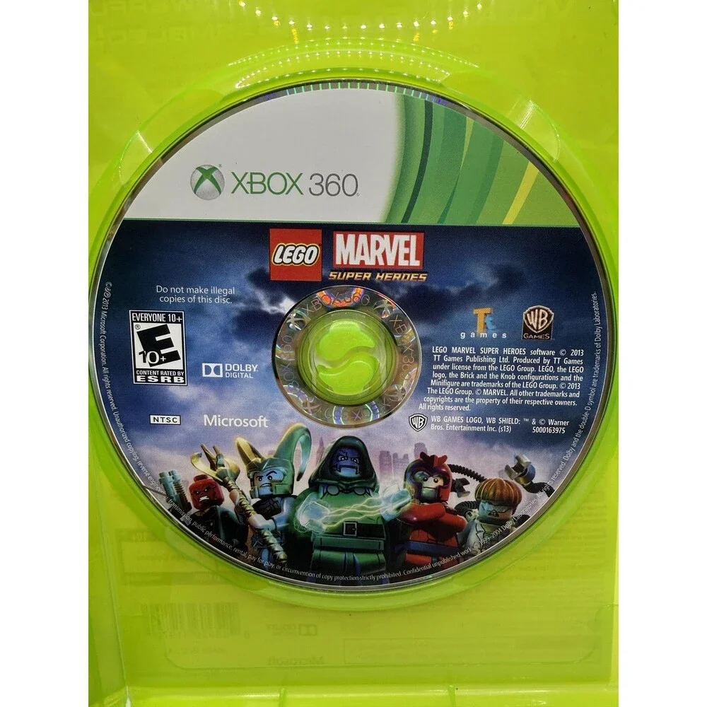 LEGO Marvel Super Heroes Microsoft Xbox 360 Game CIB Tested E10+ 2013 WB Action